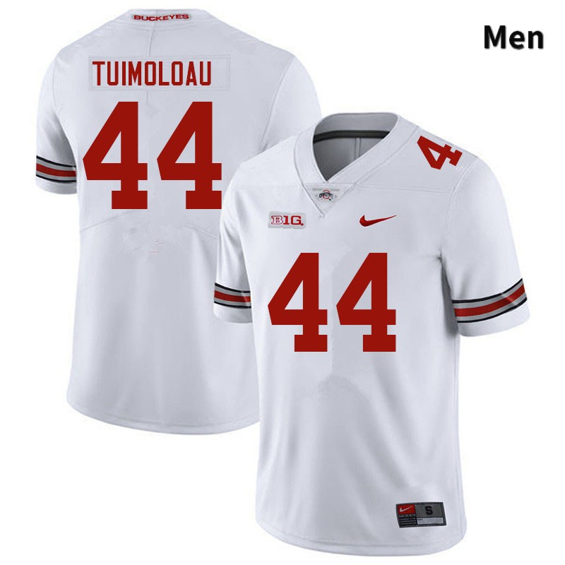 Ohio State Buckeyes J.T. Tuimoloau Men's #44 White Authentic Stitched College Football Jersey